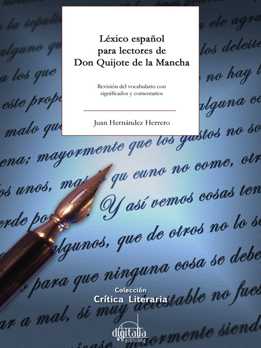 Title details for Léxico español para lectores de Don Quijote de la Mancha by Juan Hernández - Wait list